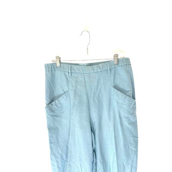 Christian Dior Actifs Pants Women's Blue Basic Casual Pull On Cropped Medium - Picture 3 of 11